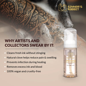 Ready to Use Soothing Clove Soap in 60ml bottle with text highlighting its benefits