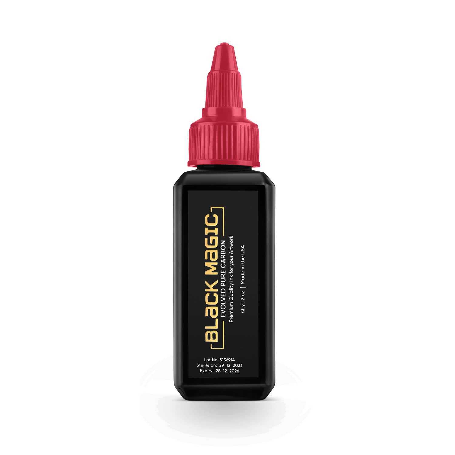 Bottle of Black Magic Tattoo Ink in 2oz by Sinner's Rabbit