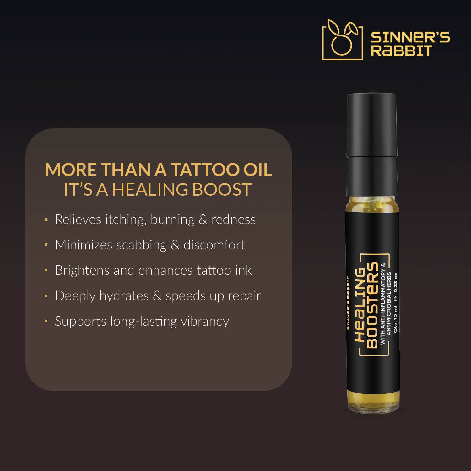 Indivisual Oil from Healing Boosters Oil Box of 12 Piece in 10ml with text showing it's all Benefits