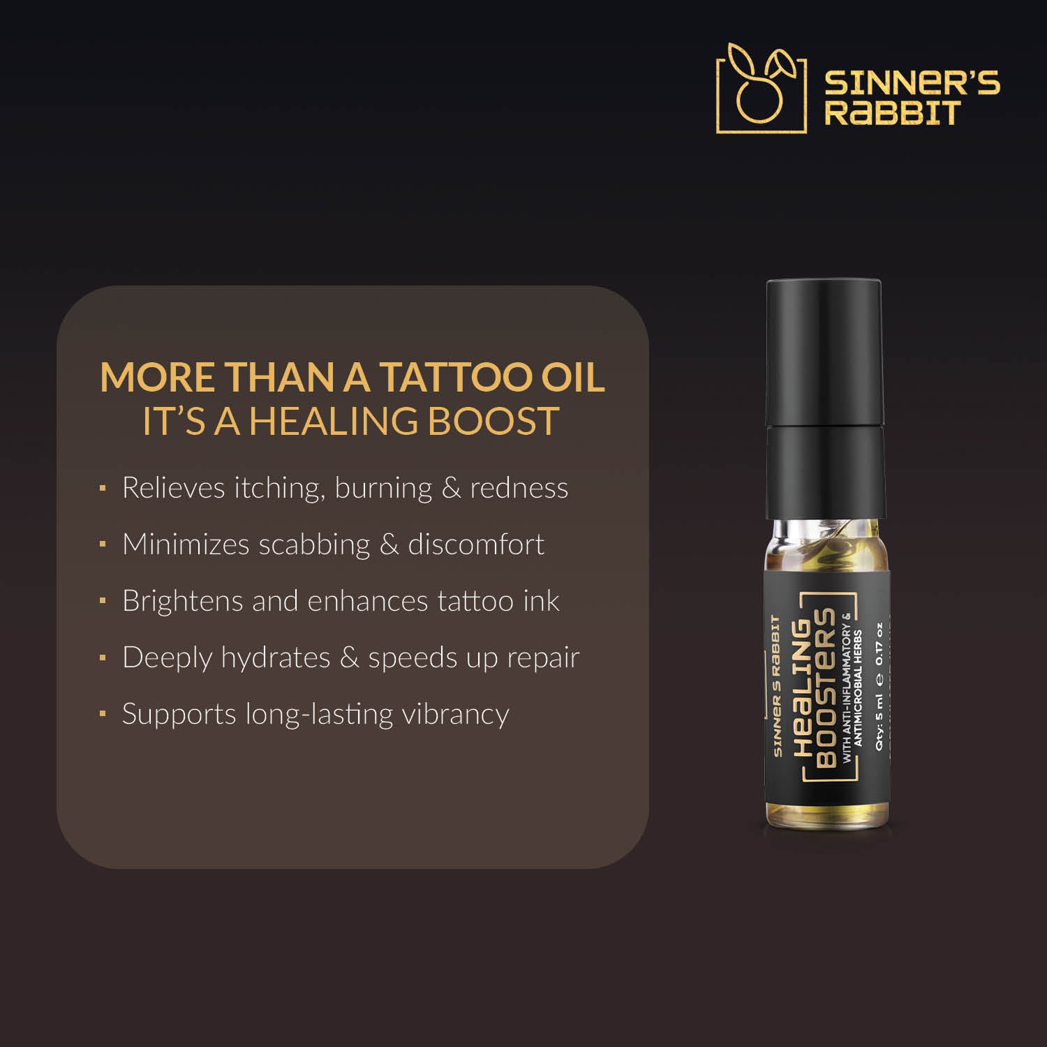 Indivisual Oil from Healing Boosters Oil Box of 24 Piece in 5ml with text showing it's all Benefits