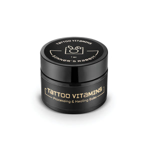 Box of 12 Tins Tattoo Vitamins Healing Balm in 1oz from top side