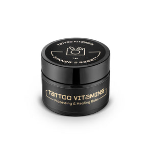 Container of Tattoo Vitamins, Protecting & Healing Balm in 1oz by Sinner's Rabbit