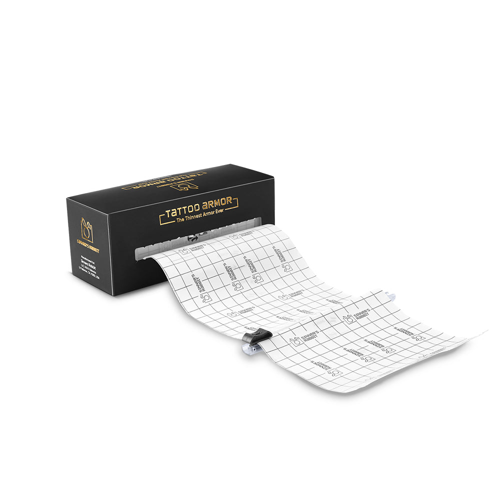Thinnest Tattoo Armor Bandage of 12×10cm with a open sheet of bandage