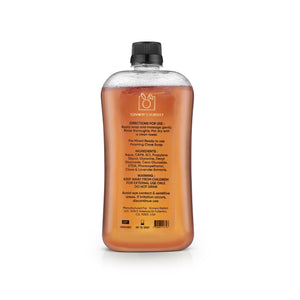 ottle of Soothing Clove Soap in 1L bottle from back side