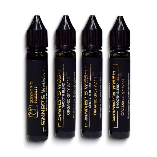 Sinners Wash Evolved Pure Carbon Ink Set 4 Bottles