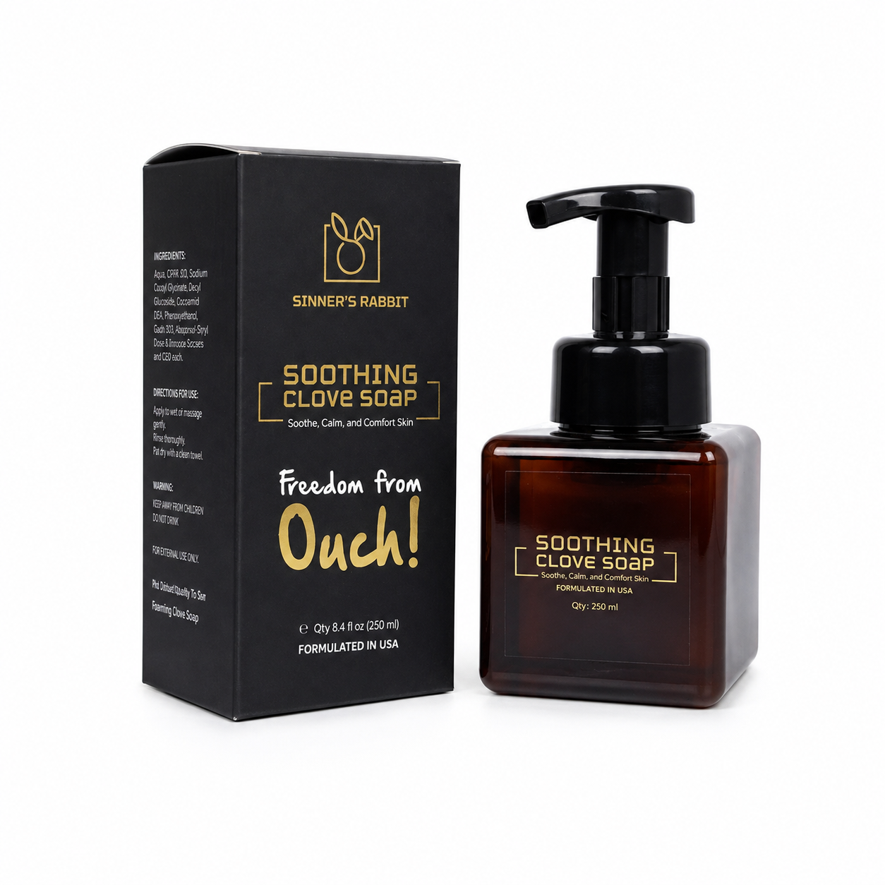 Clove Soap Eugenol Naturally Soothe and Protect - Foaming Pump Bottle