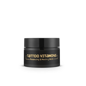 Container of Tattoo Vitamins, Protecting & Healing Balm in 1oz showing front side by Sinner's Rabbit
