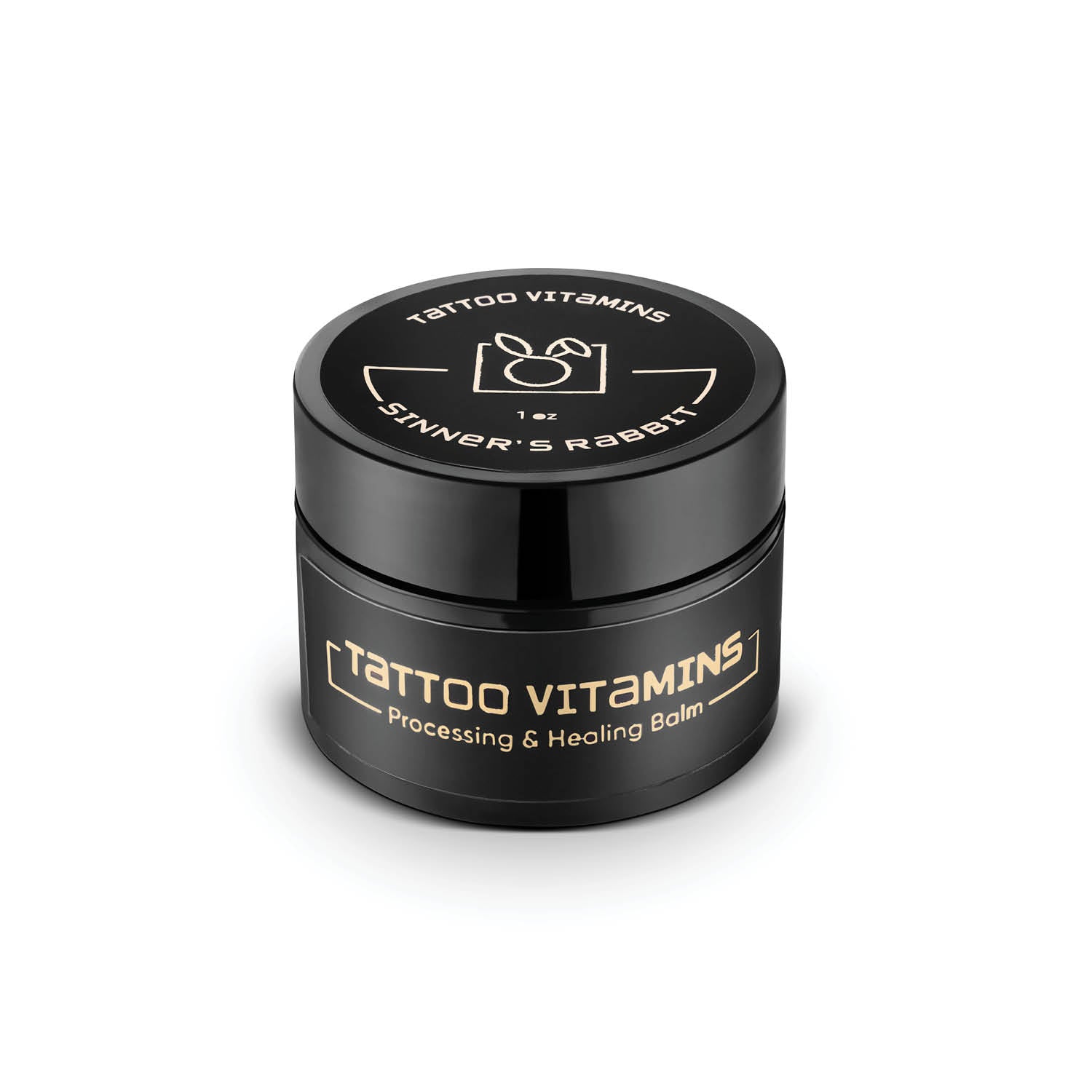 Box of 12 Tins Tattoo Vitamins Healing Balm in 1oz from top side