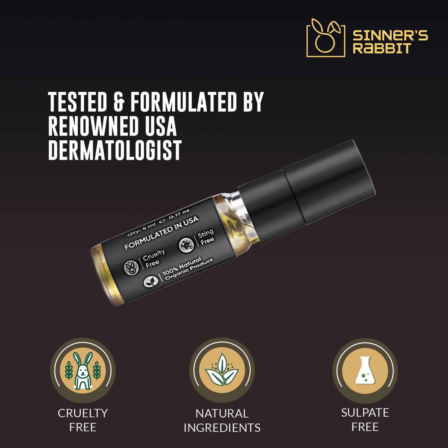 Healing Boosters Oil in 5ml with text highlighting it's Natural Ingredients