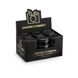 Box of 24 Tins Tattoo Vitamins Healing Balm in half oz
